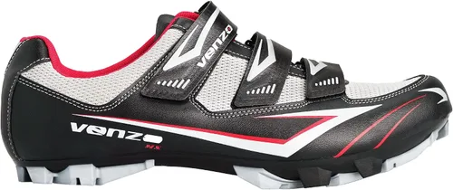 Miniatura 3 de Venzo Bicicleta de montaña para hombre, compatible con zapatos Shimano SPD + pedales y tacos, ideal para ciclismo interior, todoterreno, paquete MTB