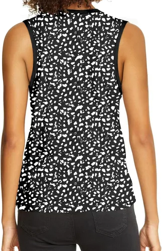 Miniatura 3 de Dokotoo Camisetas sin mangas con estampado de leopardo para mujer, cuello redondo, sin mangas, para verano, estilo casual