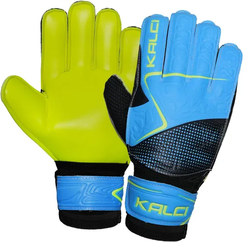 Kalci Guantes de portero de fútbol para niños y jóvenes, guantes de portero para jugadores de campo para niños y niñas, en relieve, antideslizantes,