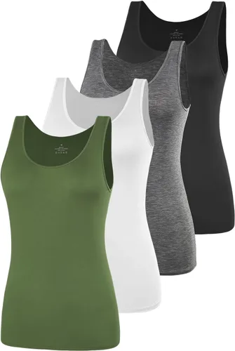 Miniatura 13 de AMVELOP - Camiseta básica sin mangas para mujer, ropa interior, camiseta sin mangas en paquete de 2-4