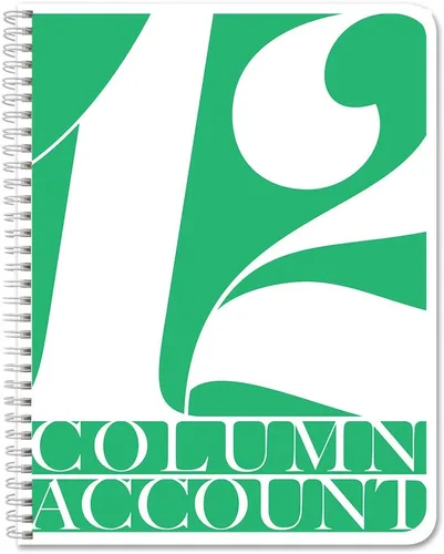 Miniatura 12 de BookFactory Libro de contabilidad de 2 columnas/libro de cuentas/libro de contabilidad/cuaderno (libro columnar de dos columnas) – tapa dura