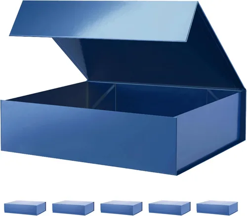 Miniatura 13 de PACKHOME Caja de regalo de 11.5 x 8 x 2.5 pulgadas, caja resistente para camisas con tapa magnética para múltiples ocasiones (negro brillante)