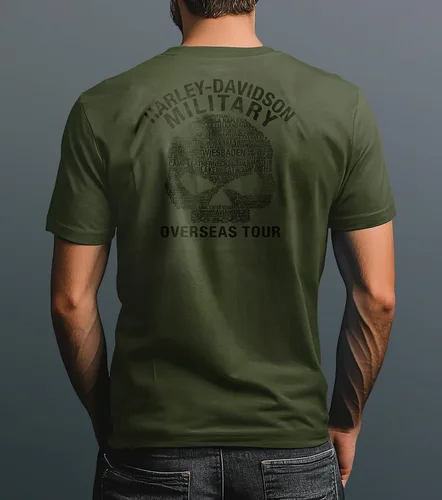 Miniatura 3 de Harley-Davidson Camiseta militar exclusiva de la marca Harley con licencia para hombre