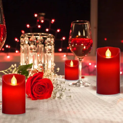 Miniatura 5 de Velas LED sin llama operadas por batería, velas eléctricas realistas con control remoto, parpadean como cera real, 4/5/6 pulgadas, 3