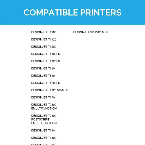 Miniatura 9 de LD Productos Cartucho de tinta de repuesto compatible con HP Designjet 72 C9372A (paquete individual, Magenta) Compatible con impresoras T1100