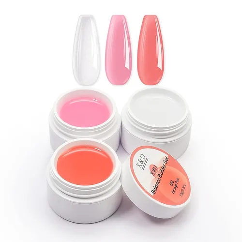 Miniatura 10 de X&D Kit de uñas de poligel, 3 piezas de gel de uñas de gel natural transparente, kit de gel de uñas de secado rápido, juego de gel de uñas
