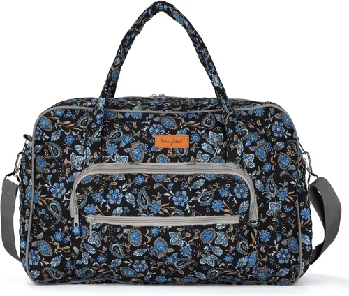 Miniatura 3 de Organizador de almacenamiento de hilo, bolsa cruzada de punto, bolsa grande de ganchillo para llevar proyectos, agujas de tejer, ganchos de Azul