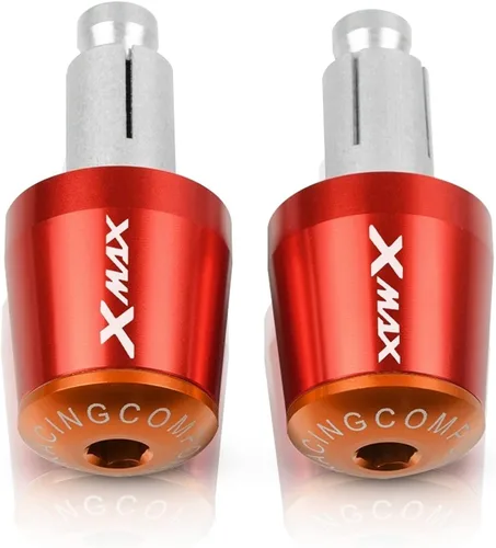 Miniatura 8 de Contrapeso motocicleta 7/8 "0.866 in manillar Grips extremo manillar tapa tapa enchufe para Yamaha Xmax X-MAX 125 250 300 400 XMAX125 XMAX250