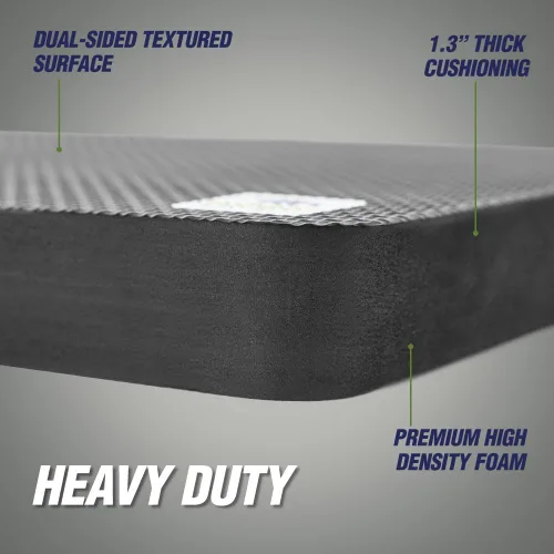 Miniatura 9 de RUGGED RHINO Rodilleras gruesas absorbentes de golpes, soporta hasta 300 libras, protege las rodillas de superficies de hormigón duro, para Negro