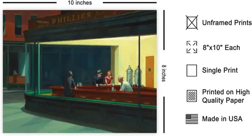 Miniatura 260 de Poster Master Póster vintage de pintura de película de Nueva York, impresión retro de teatro, arte Moody, arte de soledad, arte realismo, arte