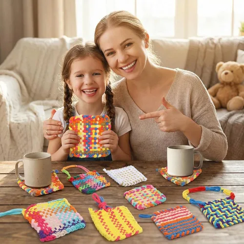 Miniatura 6 de 800 bucles de repuesto para telar de tejido de 7 pulgadas, 10 colores arcoíris para tejer, bucles de repuesto para hacer agarraderas, bandas de 8