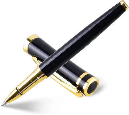 Bolígrafo con caja de regalo, bolígrafo de escritura de lujo con 2 recambios de tinta negra extra, bolígrafos ejecutivos, ancho de línea, 0.020 in,