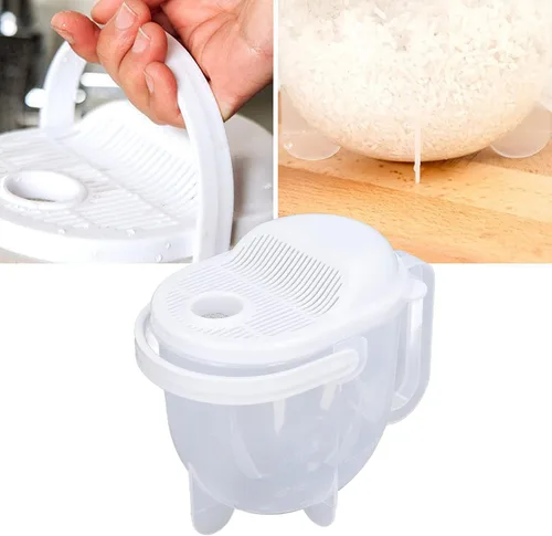 Miniatura 6 de Arandela de arroz, Colador de quinua de plástico Limpieza Herramientas de cocina de frutas vegetales, Limpiador de arroz, Filtro de filtro tamiz