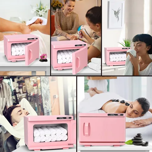Miniatura 7 de Calentador de toallas calientes de 8 litros, calentador de toallas faciales y de spa, recalentamiento automático, perfecto para esteticistas