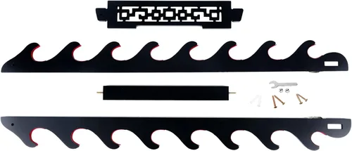 Miniatura 4 de Soporte de espada katana con montaje en pared - Expositor de espada samurái de 8 niveles, soporte de pared para wakizashi y tanto, soporte