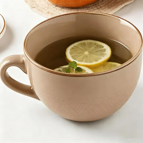 Miniatura 13 de Disoza Taza de Café Grande Violeta de 24 Onzas Taza de Sopa de Gran Tamaño Porcelana 700 ML Taza de Té XXL Cuencos de Cereales Taza de Sopa Ramen