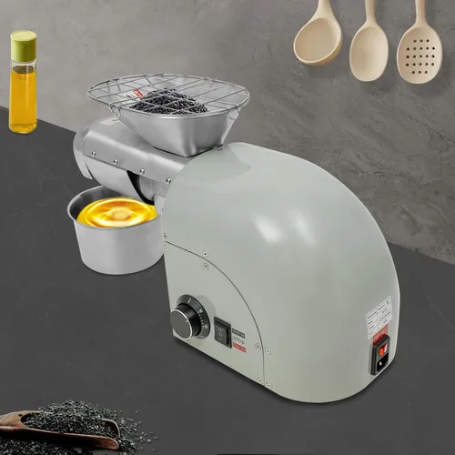 Miniatura 4 de Máquina de prensa de aceite, máquina automática de fabricación de aceite de 1800 W, máquina de extracción de aceite de acero inoxidable