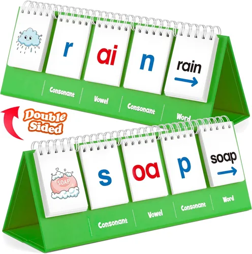 Miniatura 9 de Aizweb Juegos de Palabras CVC, Juegos de Fonética Tarjetas Didácticas para Preescolar Jardín de Infantes Aula, Aprender a Leer, Lectura Manipulativa