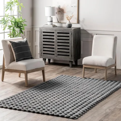 Miniatura 18 de nuLOOM SuperiorWash Collection Kai Blanco Hueso, 5 x 8 pies, esponjosa y acogedora, de alto tráfico, resistente a las manchas, fácil de limpiar, Kai