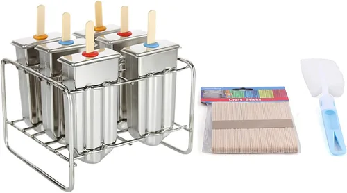 Miniatura 6 de 6 moldes de acero inoxidable para helados, moldes de paletas de acero inoxidable, moldes comerciales para helados, moldes para paletas de hielo