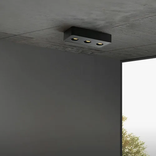 Miniatura 2 de Aisilan - Luces de techo LED ultrafinas y antideslumbrantes, luz moderna, color negro, 36 W, luz blanca cálida montada en superficie Downlight