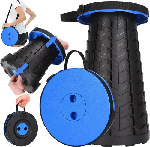 Miniatura 7 de Fishboy Taburete plegable mejorado, capacidad máxima de peso de 400 libras, ligero pero resistente, taburete plegable retráctil portátil telescópico