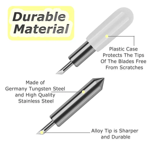 Miniatura 2 de THANMAO 10 cuchillas de corte de repuesto compatibles con Joy/Joy Xtra, corte de tela de vinilo de carburo estándar compatible con Joy Machine