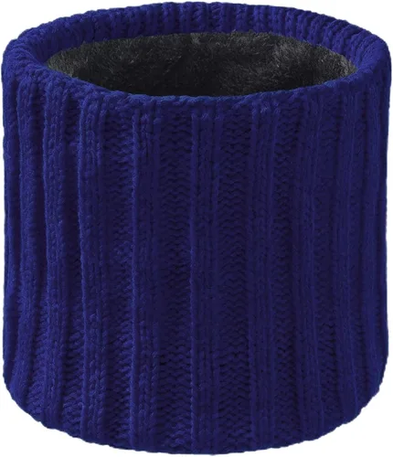 Miniatura 25 de Wandx Polaina de forro polar para niños y niñas, para invierno, para clima frío, cubierta facial de punto de rayas anchas para niños y niñas