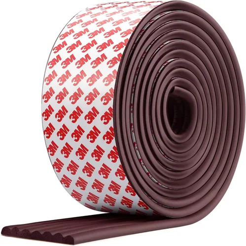 Miniatura 10 de Protector de esquina de borde a prueba de bebé, acolchado de 16.4 pies con adhesivo 3M, acolchado de espuma de goma suave extra ancho, muebles