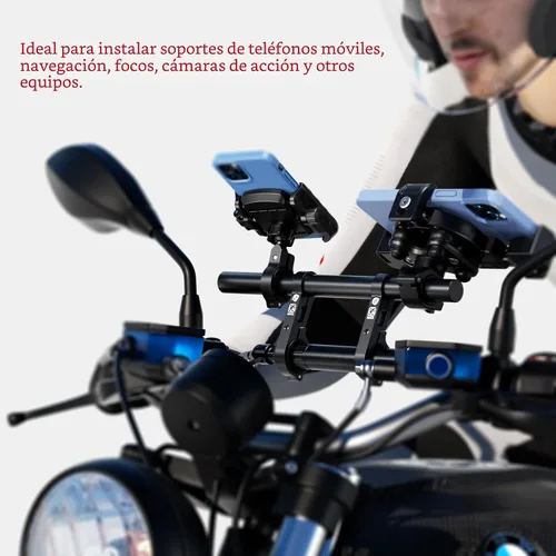 Miniatura 4 de BRCOVAN Extensor de Manillar de Aleación de Aluminio con Barra Transversal de 11.81 Pulgadas y Base de Montaje de Doble Abrazadera Compatible