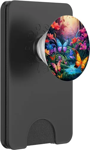 Miniatura 7 de Mariposas de colores en bosque mariposa PopSockets estándar PopGrip