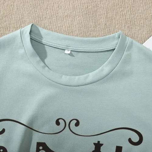Miniatura 5 de GLIGLITTR Camiseta de mujer para amantes de la costura con estampado de costura, divertida máquina de coser con cuello redondo, manga corta, casual