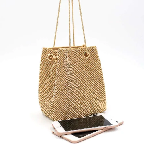 Miniatura 8 de Bolsa de noche para mujer, tamaño mejorado, bolsa de cubo de diamantes de imitación, bolsa de hombro brillante para fiesta, boda, cita nocturna