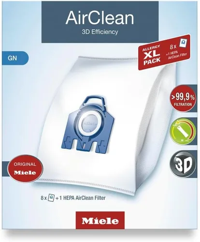 Miniatura 3 de Bolsas para aspiradora Miele GN AirClean 3D Efficiency - 2 cajas - Incluye 8 bolsas genuinas Airclean GN + 2 filtros genuinos Super Air Clean + 2