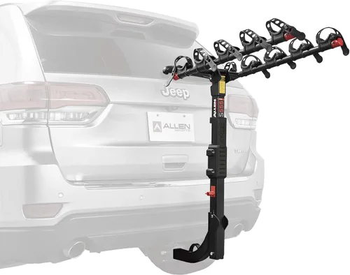 Miniatura 12 de Allen Sports Premier - Portabicicletas de liberación rápida para 5 bicicletas para enganche de 2 pulgadas, modelo QR555 y adaptador de barra