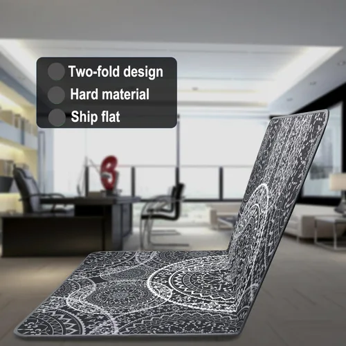 Miniatura 4 de AiBOB Tapete para silla para suelos alfombrados, material duro de alta calidad, tapete de oficina para escritorio de computadora en alfombra, fácil