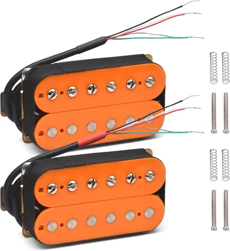 Miniatura 9 de SAPHUE Pastillas Humbucker para guitarra eléctrica de doble bobina para guitarra puente y pastillas para el cuello (negro)