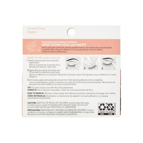 Miniatura 3 de KISS Lash Couture, pegamento para pestañas, pegamento de pestañas súper flexible de avena, color negro, incluye 1 adhesivo para pestañas, de larga