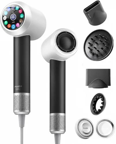 Miniatura 12 de Secador de pelo profesional con difusor para cabello rizado, secador iónico negativo de 1,312.3 ft para secado rápido, motor sin escobillas de alta