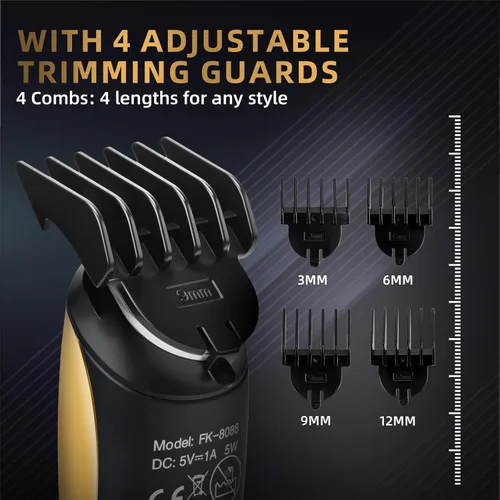 Miniatura 3 de Recortadora de Barba para Hombres, Recortadora de Pelo y Cortadores Recargables para Hombres, Kit de Aseo Eléctrico para Barba, Cara, Cuello, Ingle