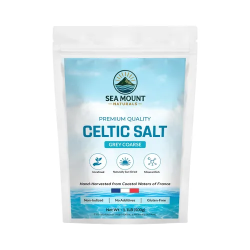 Miniatura 9 de Sal celta fina molida, 1.1 lb (18oz) Rica en 82 minerales esenciales I Sal marina francesa sin refinar sal mineral orgánica I 100% natural