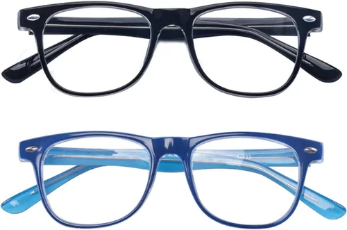 Miniatura 2 de Anteojos con bloqueo de luz azul de computadora para niños y niñas de 3 a 12 años, antifatiga visual Conjunto Negro+azul