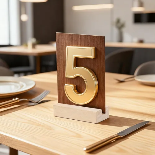 Miniatura 5 de 15 soportes de madera para tarjetas de lugar de madera, soportes de números de mesa de madera, soporte para fotos, soportes acrílicos