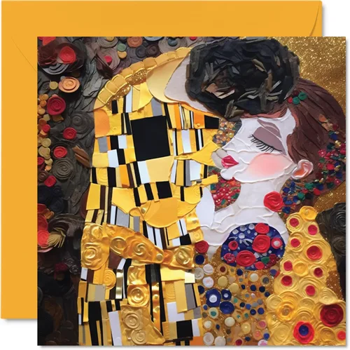 Miniatura 12 de Stuff4 Tarjetas de arte clásicas para hombres y mujeres – Flor de Van Gogh – Famosa tarjeta de cumpleaños abstracta para papá, mamá, tío, tía