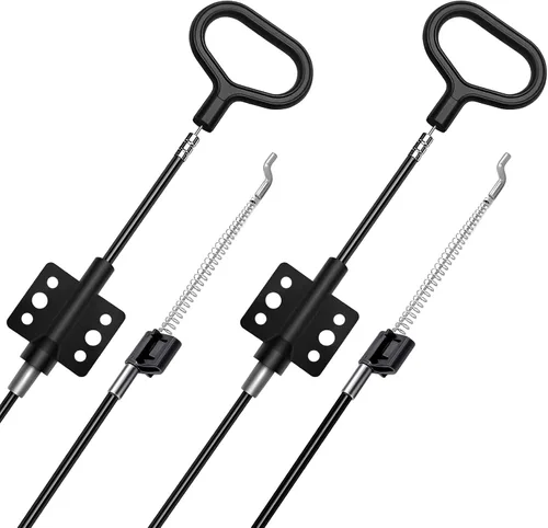 Miniatura 6 de Piezas de repuesto para cable reclinable, mango de liberación de anillo en D con punta en S para reparación de sofás y sillones reclinables, 2