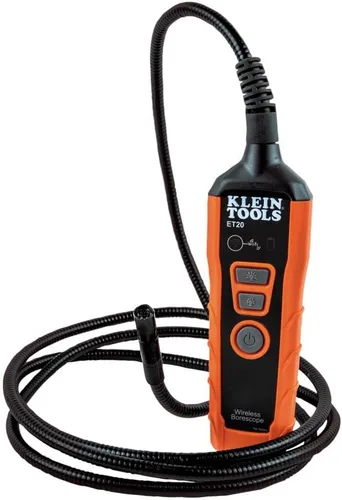 Miniatura 10 de Klein Tools ET21 Boroscopio WiFi con luz, cámara de inspección para iPhone y Android, cámara impermeable, IP67 clasificada, iluminación LED ajustable