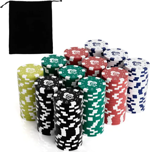 Miniatura 3 de Fichas de póquer de 11.5 gramos, juego de 200 fichas de póquer para Texas Hold'em, fichas de blackjack, kit de juegos de póquer de casino, juego