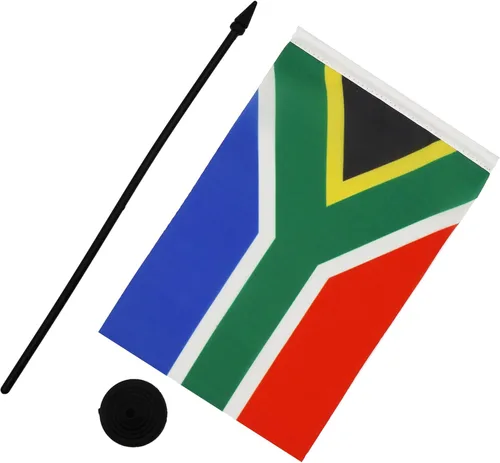 Miniatura 258 de AZ FLAG Sierra Leone Bandera de mesa 5'' x 8'' - Bandera de escritorio de Sierra Leona 21 x 14 cm - Bastón y base de plástico negro