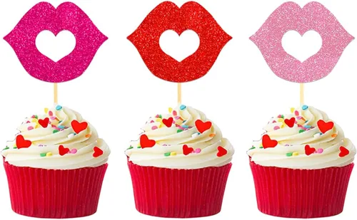 Miniatura 16 de 24 adornos para cupcakes para el día de San Valentín, 1er cumpleaños, temática de dulce amor, decoración de pastel para el día de San Valentín, 1er