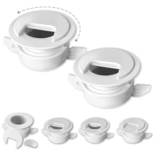 Miniatura 6 de 1PK Negro Patentado: Única herramienta de gestión de cables, alambres y cordones sin herramientas con ojal autofijador/de bloqueo y con tapa